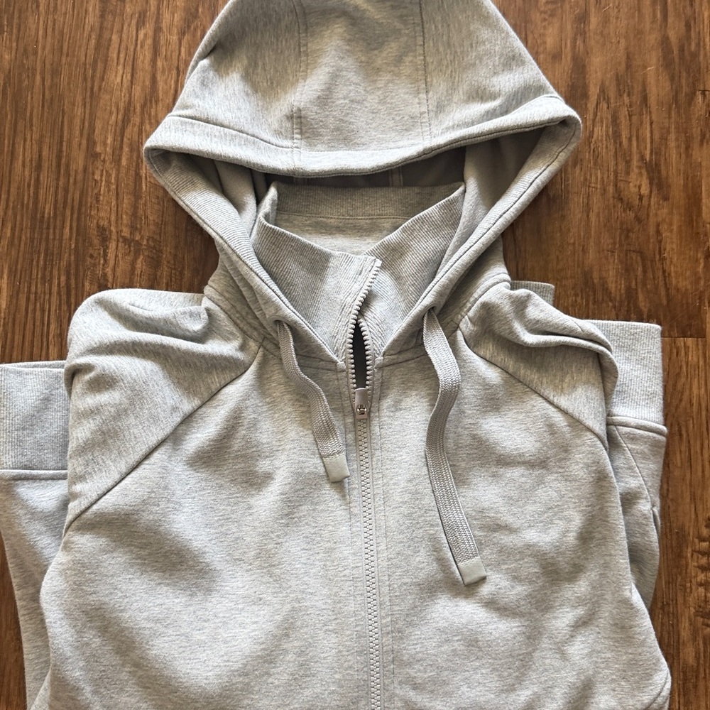 Athleta Light Heather Gray Pullover Hoodie